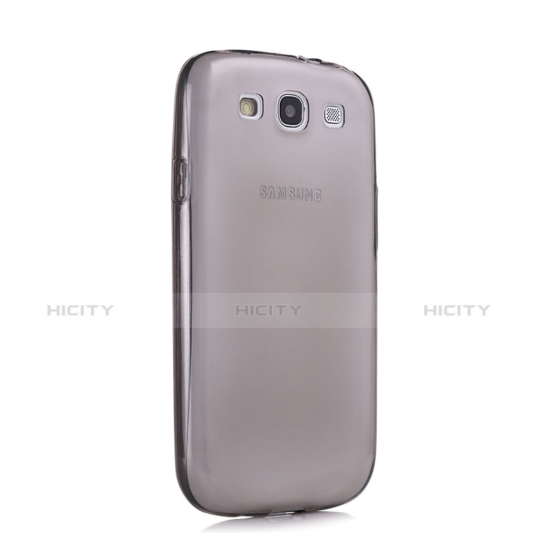 Silikon Schutzhülle Ultra Dünn Tasche Durchsichtig Transparent für Samsung Galaxy S3 i9300 Grau