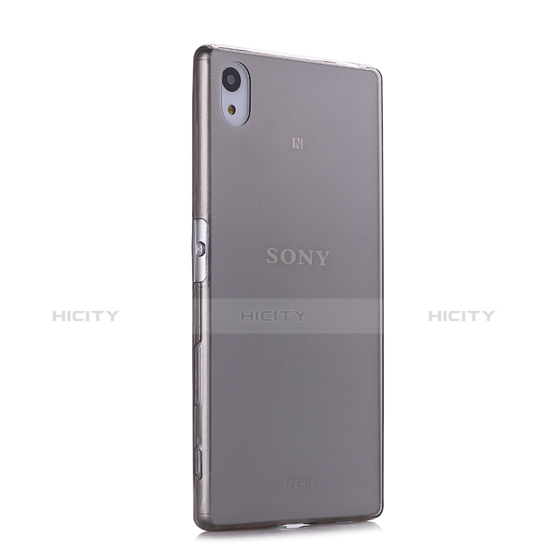 Silikon Schutzhülle Ultra Dünn Tasche Durchsichtig Transparent für Sony Xperia Z5 Grau Plus