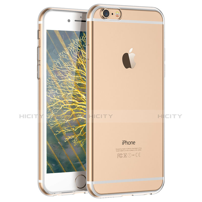 Silikon Schutzhülle Ultra Dünn Tasche Durchsichtig Transparent H01 für Apple iPhone 6S Plus Klar