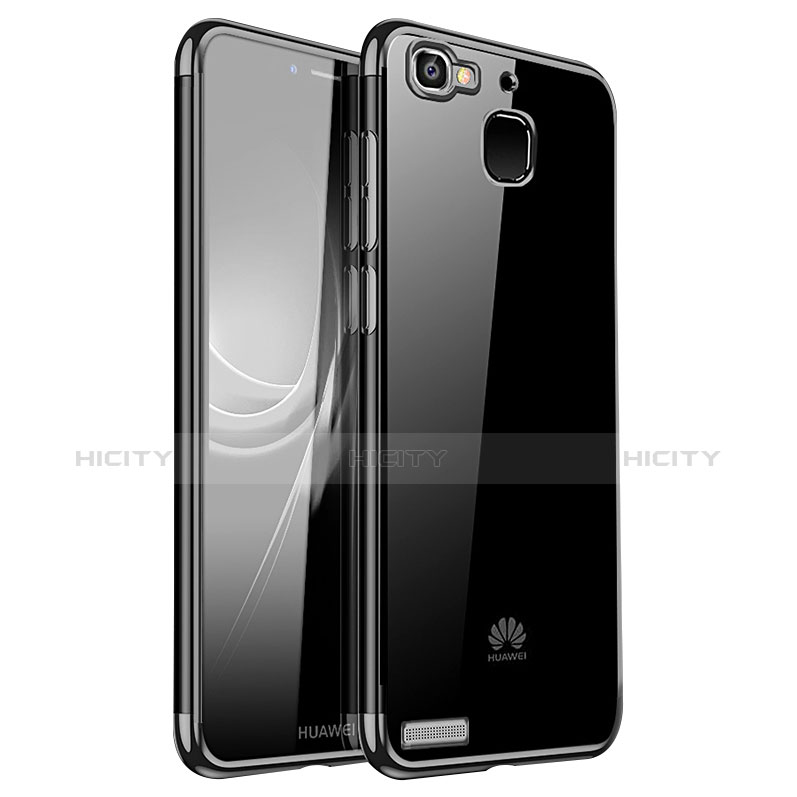 Silikon Schutzhülle Ultra Dünn Tasche Durchsichtig Transparent H01 für Huawei Enjoy 5S Schwarz