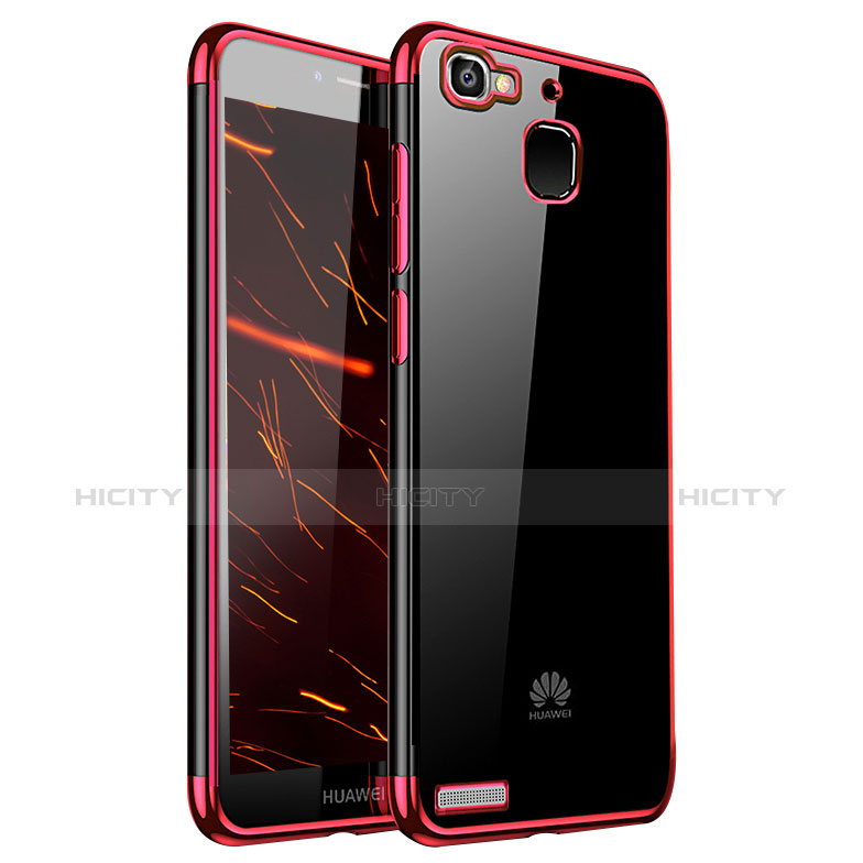 Silikon Schutzhülle Ultra Dünn Tasche Durchsichtig Transparent H01 für Huawei G8 Mini Rot Plus