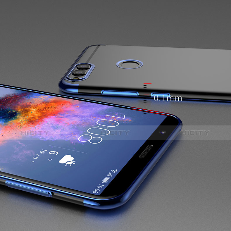 Silikon Schutzhülle Ultra Dünn Tasche Durchsichtig Transparent H01 für Huawei Honor 7X groß