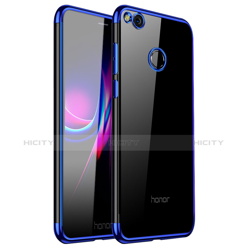 Silikon Schutzhülle Ultra Dünn Tasche Durchsichtig Transparent H01 für Huawei Honor 8 Lite Blau
