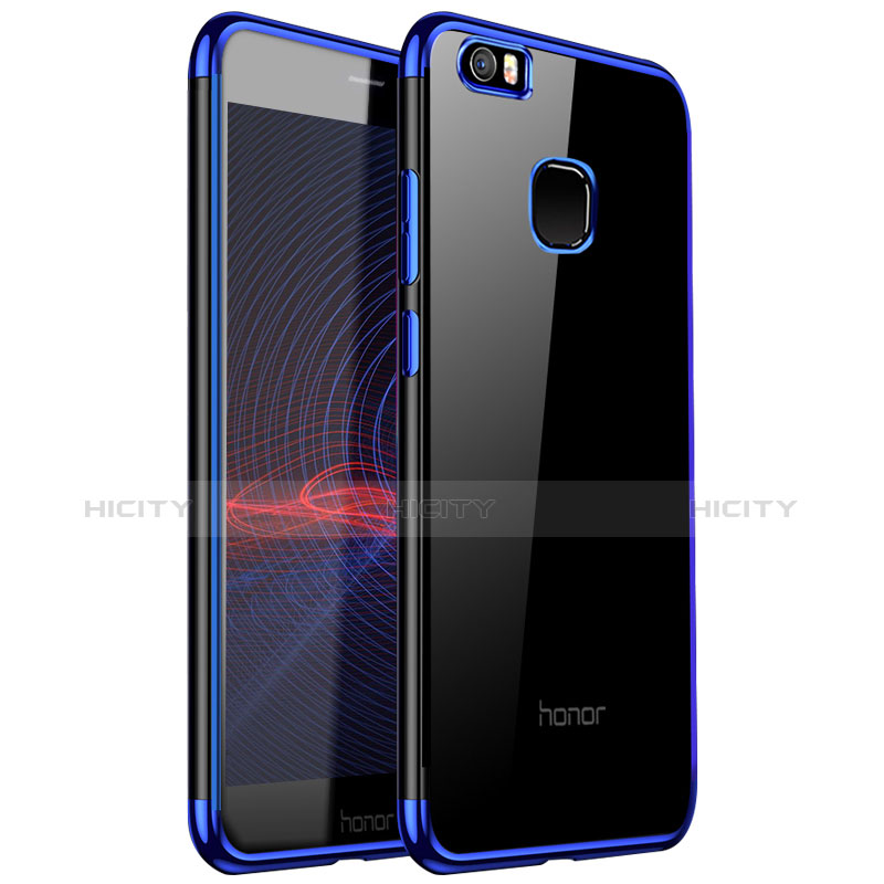 Silikon Schutzhülle Ultra Dünn Tasche Durchsichtig Transparent H01 für Huawei Honor Note 8 Blau Plus
