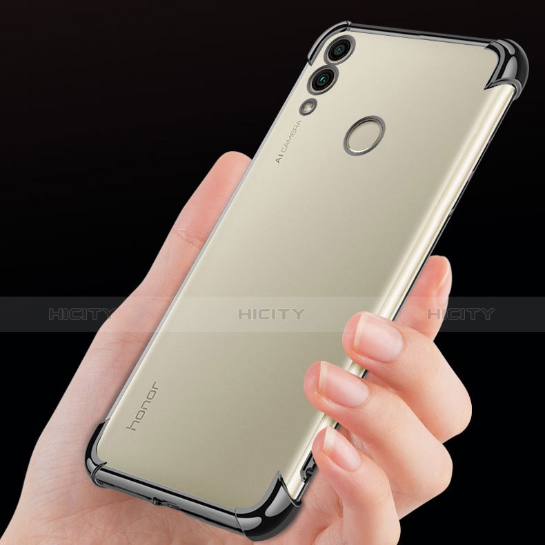 Silikon Schutzhülle Ultra Dünn Tasche Durchsichtig Transparent H01 für Huawei Honor Play 8C groß