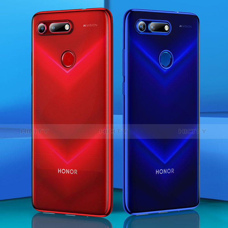 Silikon Schutzhülle Ultra Dünn Tasche Durchsichtig Transparent H01 für Huawei Honor V20 groß