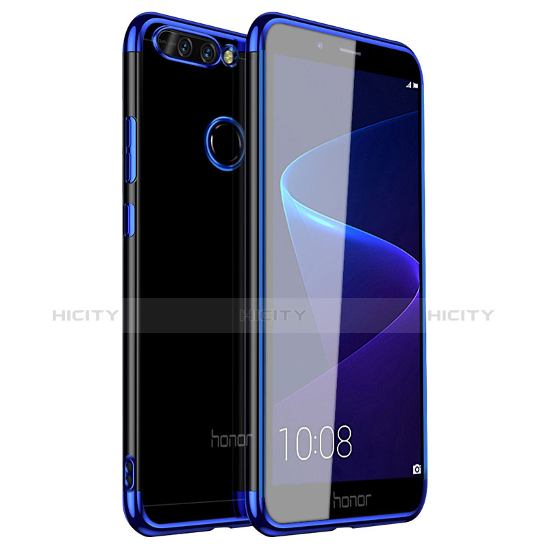 Silikon Schutzhülle Ultra Dünn Tasche Durchsichtig Transparent H01 für Huawei Honor V9 Blau