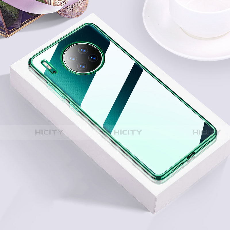 Silikon Schutzhülle Ultra Dünn Tasche Durchsichtig Transparent H01 für Huawei Mate 30 5G Grün Plus