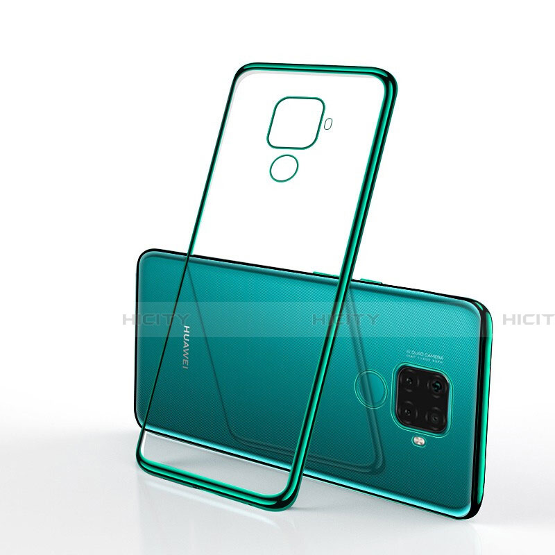 Silikon Schutzhülle Ultra Dünn Tasche Durchsichtig Transparent H01 für Huawei Mate 30 Lite Grün
