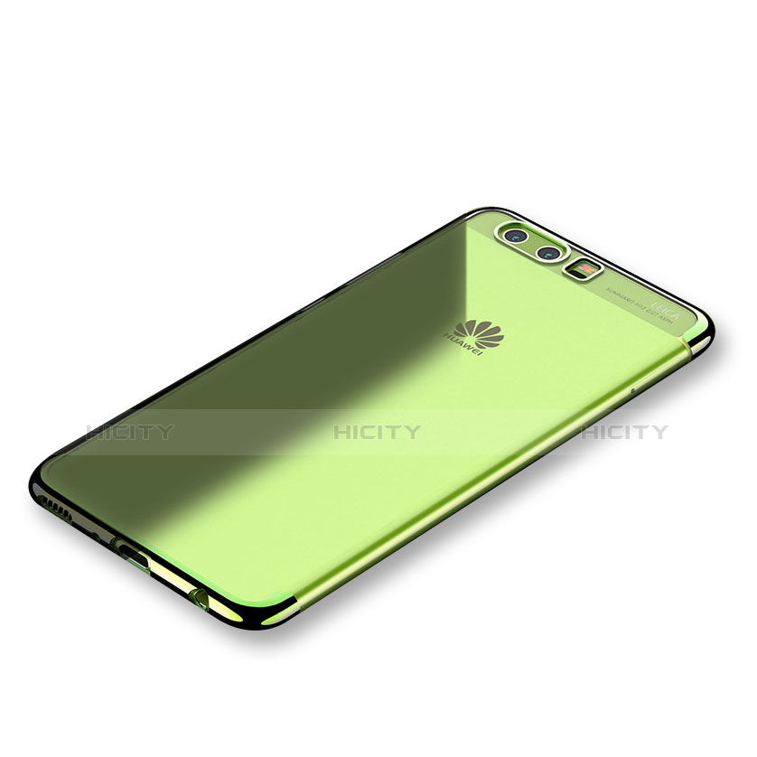 Silikon Schutzhülle Ultra Dünn Tasche Durchsichtig Transparent H01 für Huawei P10 Grün Plus