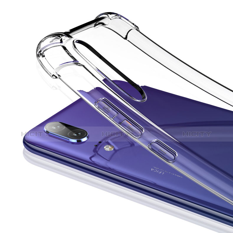Silikon Schutzhülle Ultra Dünn Tasche Durchsichtig Transparent H01 für Huawei P20 groß