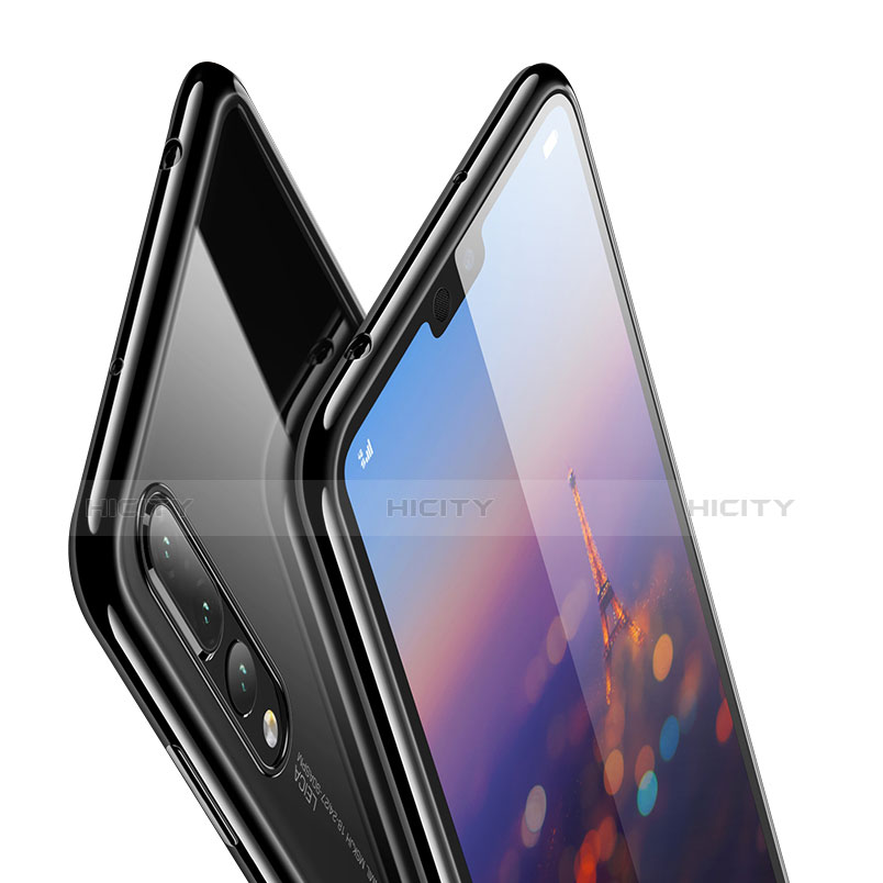 Silikon Schutzhülle Ultra Dünn Tasche Durchsichtig Transparent H01 für Huawei P20 Pro groß