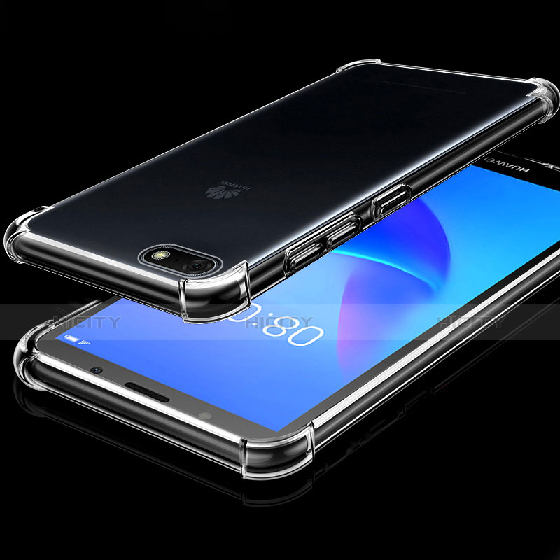 Silikon Schutzhülle Ultra Dünn Tasche Durchsichtig Transparent H01 für Huawei Y5 Prime (2018) Klar Plus