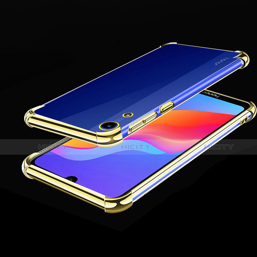 Silikon Schutzhülle Ultra Dünn Tasche Durchsichtig Transparent H01 für Huawei Y6 (2019) Gold