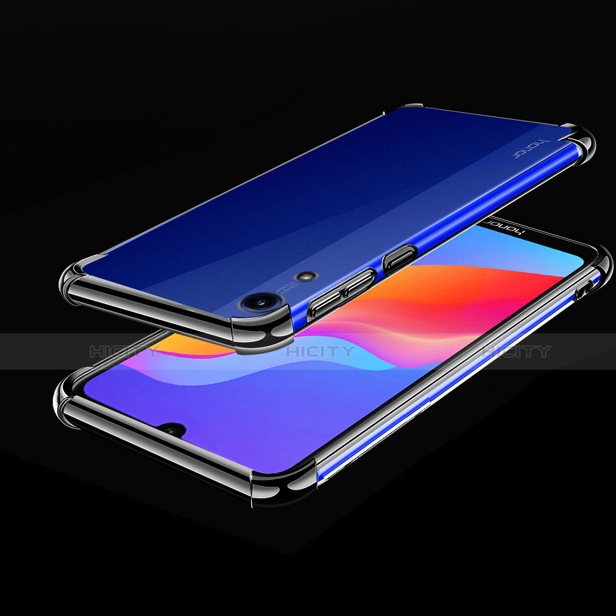 Silikon Schutzhülle Ultra Dünn Tasche Durchsichtig Transparent H01 für Huawei Y6 Prime (2019) Schwarz Plus