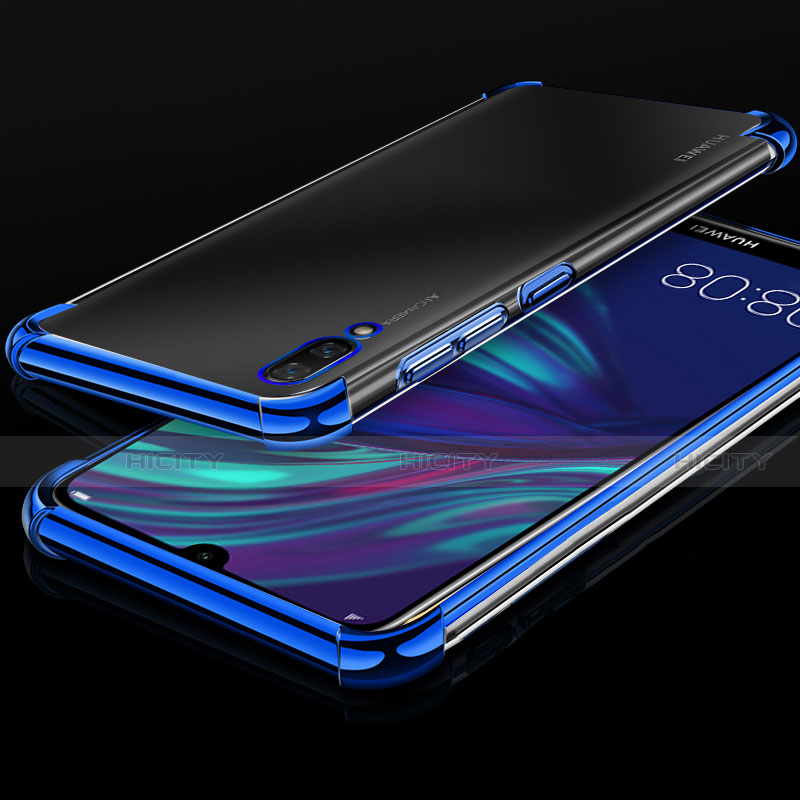 Silikon Schutzhülle Ultra Dünn Tasche Durchsichtig Transparent H01 für Huawei Y7 (2019) Blau Plus