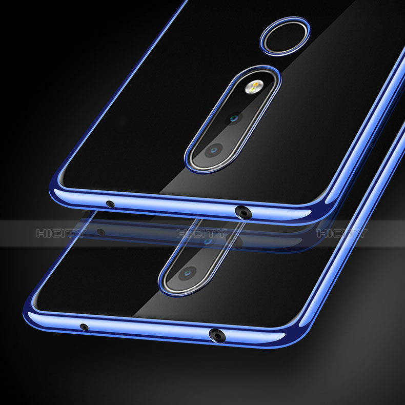Silikon Schutzhülle Ultra Dünn Tasche Durchsichtig Transparent H01 für Nokia 6.1 Plus