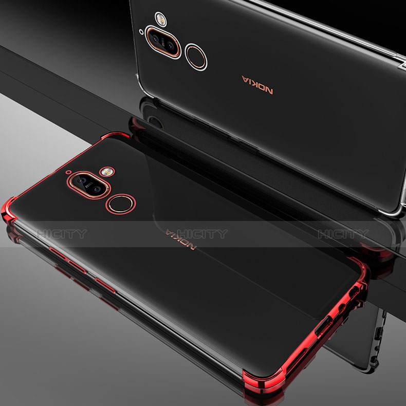 Silikon Schutzhülle Ultra Dünn Tasche Durchsichtig Transparent H01 für Nokia 7 Plus