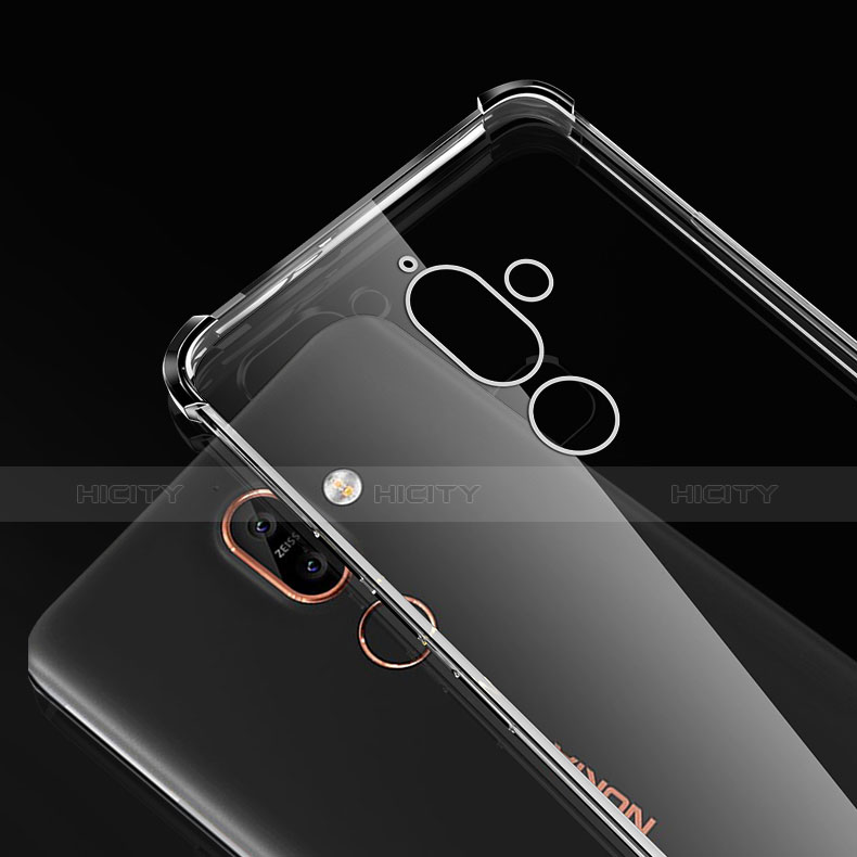 Silikon Schutzhülle Ultra Dünn Tasche Durchsichtig Transparent H01 für Nokia 7 Plus
