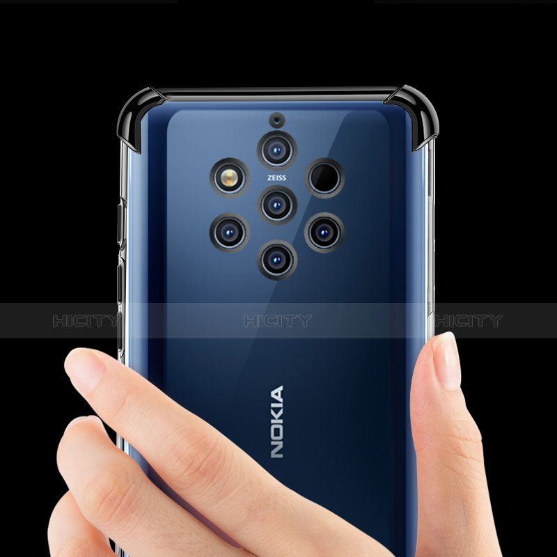 Silikon Schutzhülle Ultra Dünn Tasche Durchsichtig Transparent H01 für Nokia 9 PureView