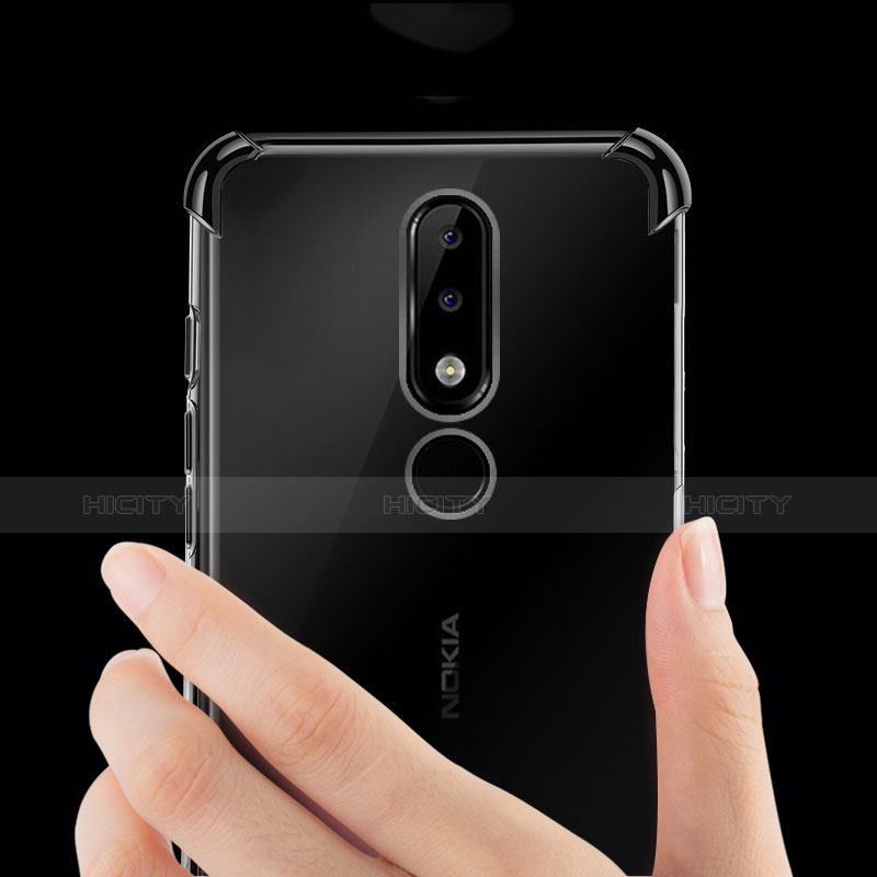 Silikon Schutzhülle Ultra Dünn Tasche Durchsichtig Transparent H01 für Nokia X5 groß