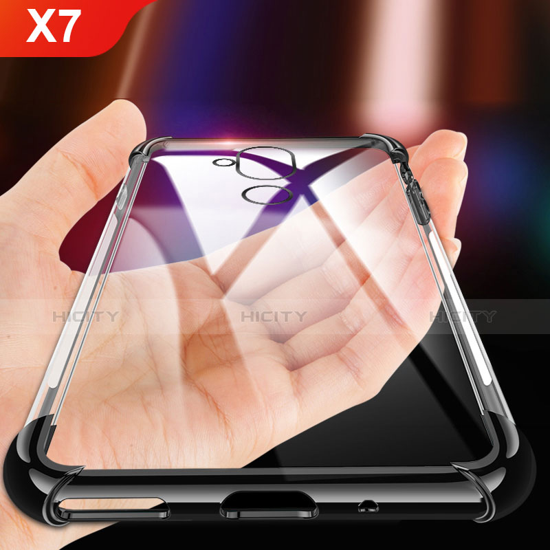 Silikon Schutzhülle Ultra Dünn Tasche Durchsichtig Transparent H01 für Nokia X7 groß