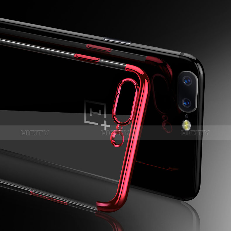 Silikon Schutzhülle Ultra Dünn Tasche Durchsichtig Transparent H01 für OnePlus 5 groß