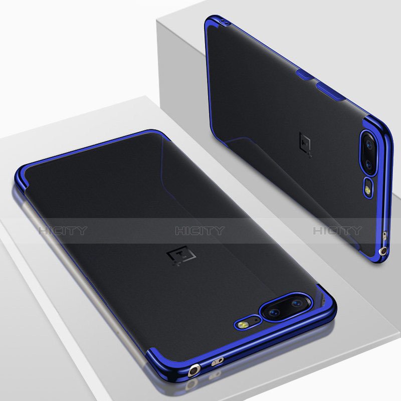 Silikon Schutzhülle Ultra Dünn Tasche Durchsichtig Transparent H01 für OnePlus 5 groß