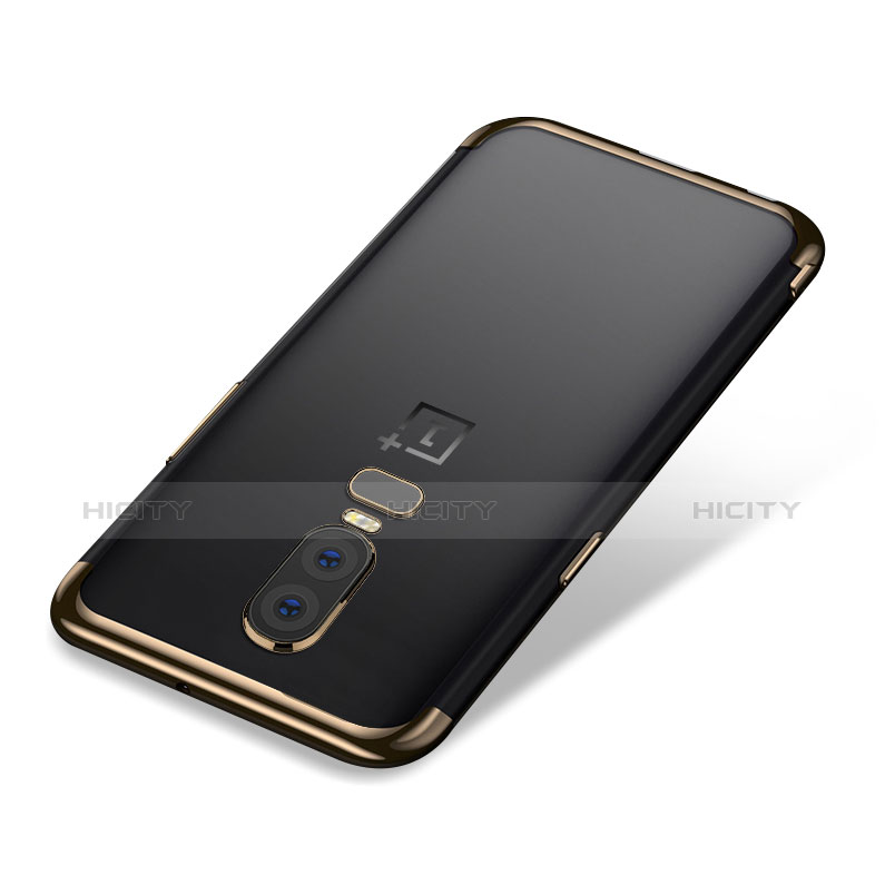 Silikon Schutzhülle Ultra Dünn Tasche Durchsichtig Transparent H01 für OnePlus 6 Gold Plus