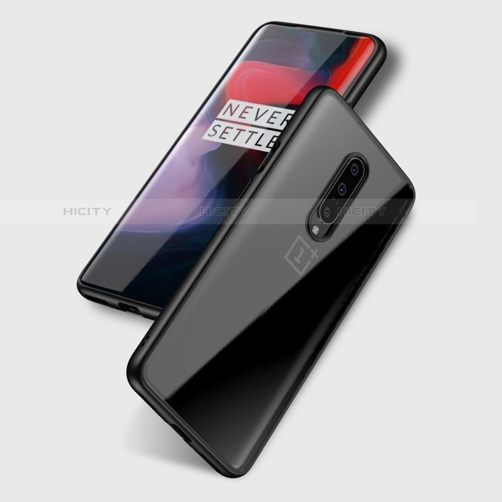Silikon Schutzhülle Ultra Dünn Tasche Durchsichtig Transparent H01 für OnePlus 7 Pro groß
