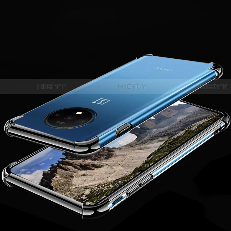 Silikon Schutzhülle Ultra Dünn Tasche Durchsichtig Transparent H01 für OnePlus 7T groß