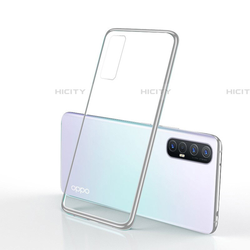 Silikon Schutzhülle Ultra Dünn Tasche Durchsichtig Transparent H01 für Oppo Find X2 Neo