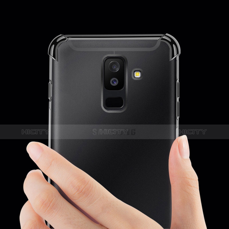 Silikon Schutzhülle Ultra Dünn Tasche Durchsichtig Transparent H01 für Samsung Galaxy A6 Plus (2018) groß