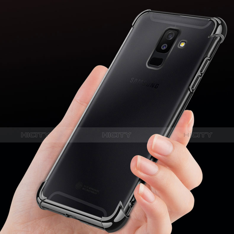 Silikon Schutzhülle Ultra Dünn Tasche Durchsichtig Transparent H01 für Samsung Galaxy A6 Plus groß