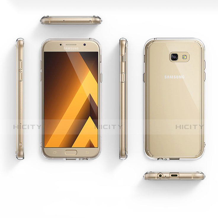 Silikon Schutzhülle Ultra Dünn Tasche Durchsichtig Transparent H01 für Samsung Galaxy A7 (2017) A720F groß