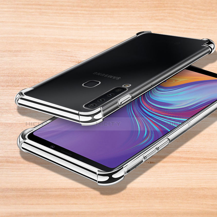 Silikon Schutzhülle Ultra Dünn Tasche Durchsichtig Transparent H01 für Samsung Galaxy A9s Silber Plus