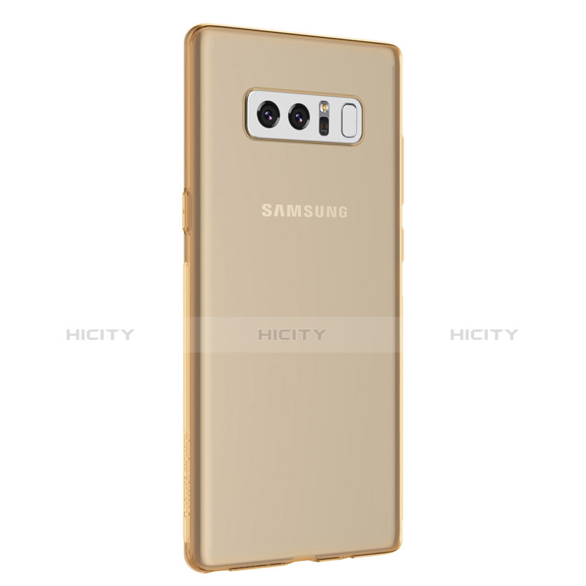 Silikon Schutzhülle Ultra Dünn Tasche Durchsichtig Transparent H01 für Samsung Galaxy Note 8 Duos N950F Gold
