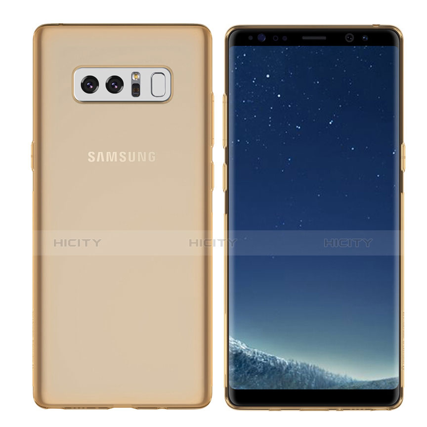 Silikon Schutzhülle Ultra Dünn Tasche Durchsichtig Transparent H01 für Samsung Galaxy Note 8 Gold Plus