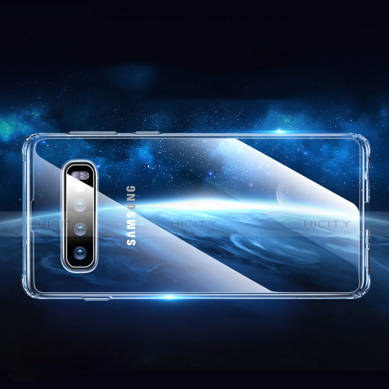 Silikon Schutzhülle Ultra Dünn Tasche Durchsichtig Transparent H01 für Samsung Galaxy S10 groß