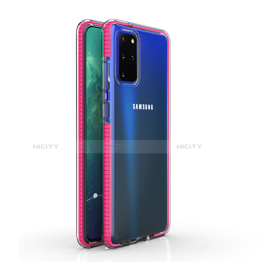 Silikon Schutzhülle Ultra Dünn Tasche Durchsichtig Transparent H01 für Samsung Galaxy S20 Plus 5G Pink Plus