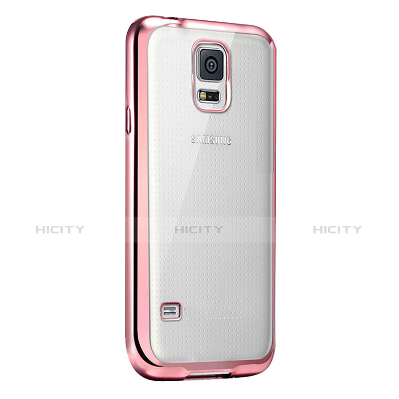 Silikon Schutzhülle Ultra Dünn Tasche Durchsichtig Transparent H01 für Samsung Galaxy S5 G900F G903F groß