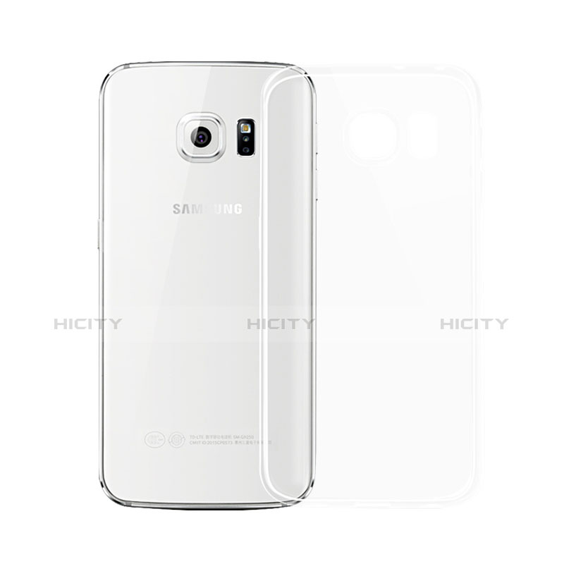 Silikon Schutzhülle Ultra Dünn Tasche Durchsichtig Transparent H01 für Samsung Galaxy S6 Edge+ Plus SM-G928F groß