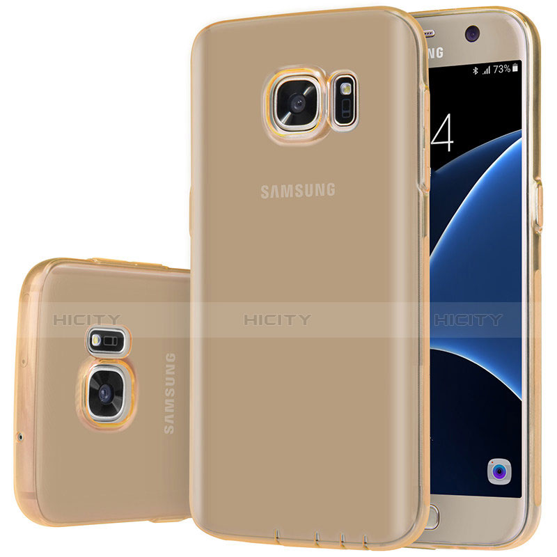 Silikon Schutzhülle Ultra Dünn Tasche Durchsichtig Transparent H01 für Samsung Galaxy S7 G930F G930FD groß