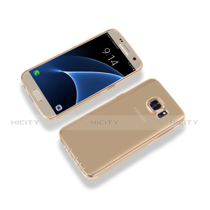 Silikon Schutzhülle Ultra Dünn Tasche Durchsichtig Transparent H01 für Samsung Galaxy S7 G930F G930FD groß