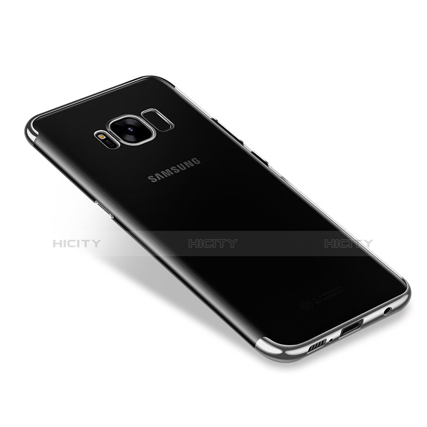 Silikon Schutzhülle Ultra Dünn Tasche Durchsichtig Transparent H01 für Samsung Galaxy S8 Silber Plus