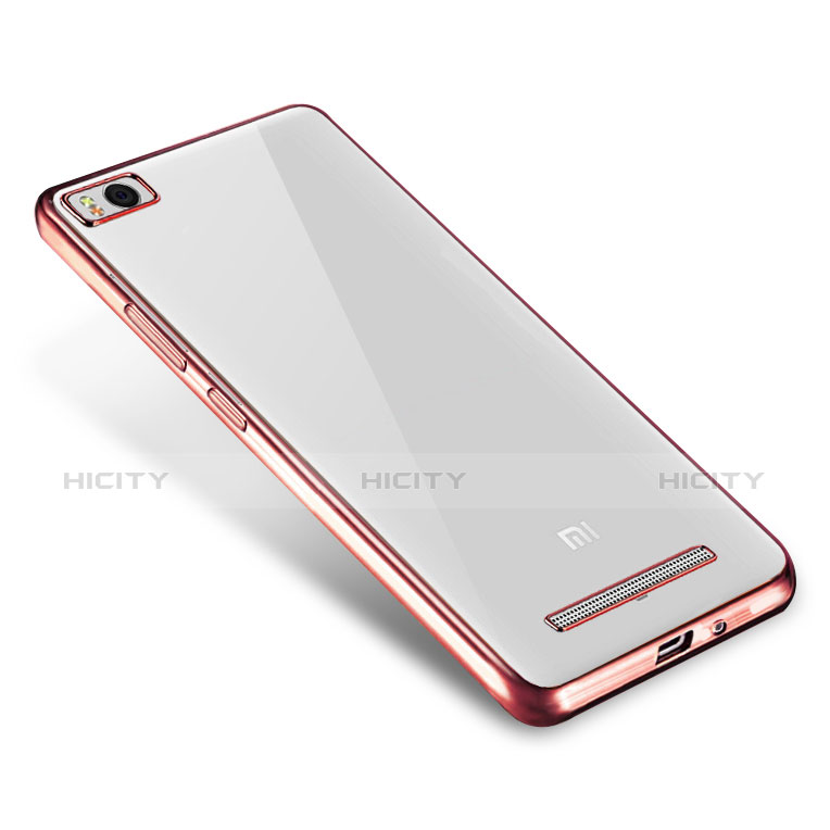 Silikon Schutzhülle Ultra Dünn Tasche Durchsichtig Transparent H01 für Xiaomi Mi 4C Rosegold Plus