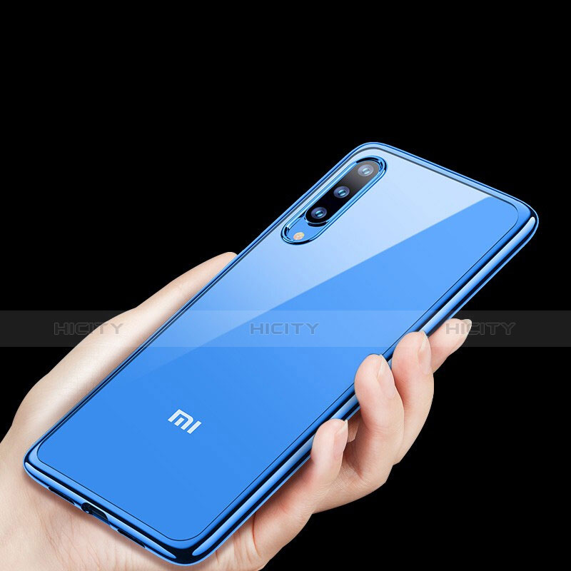 Silikon Schutzhülle Ultra Dünn Tasche Durchsichtig Transparent H01 für Xiaomi Mi 9 SE Blau