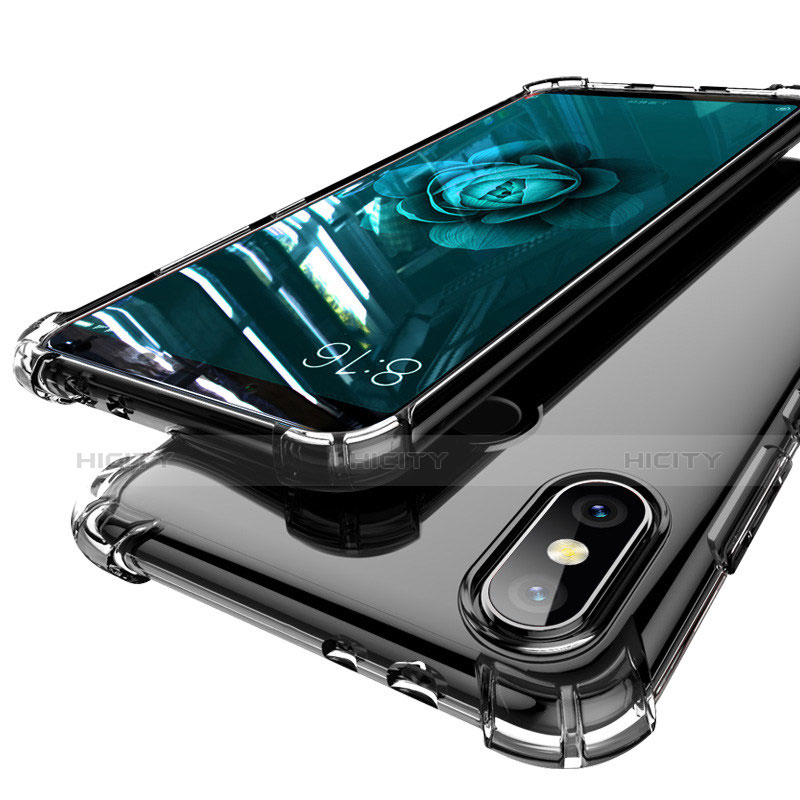Silikon Schutzhülle Ultra Dünn Tasche Durchsichtig Transparent H01 für Xiaomi Mi A2 Grau Plus