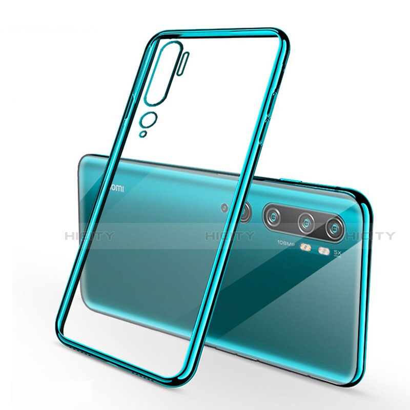 Silikon Schutzhülle Ultra Dünn Tasche Durchsichtig Transparent H01 für Xiaomi Mi Note 10 Grün