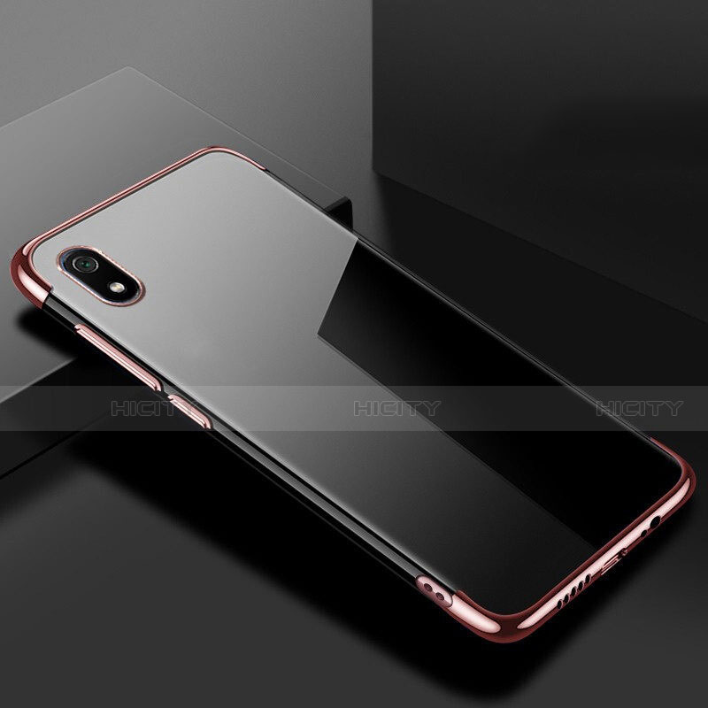Silikon Schutzhülle Ultra Dünn Tasche Durchsichtig Transparent H01 für Xiaomi Redmi 7A Rosegold Plus